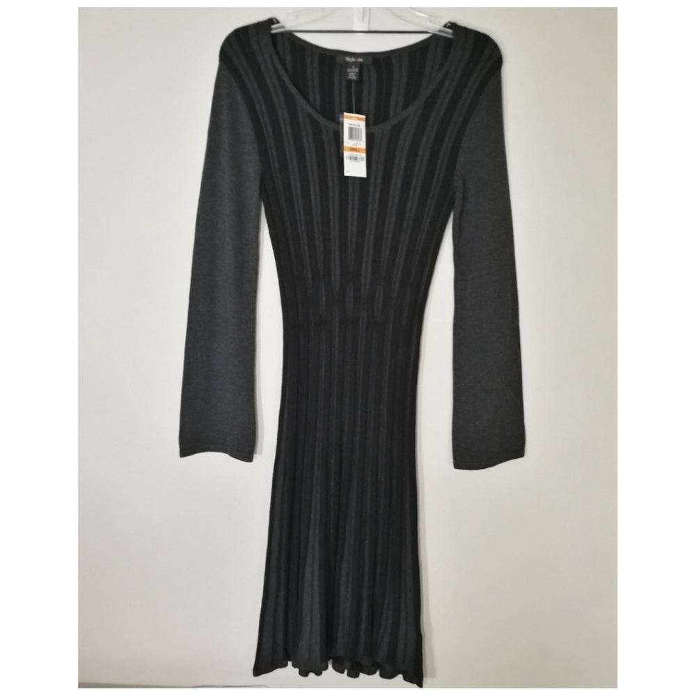 Style & Co. Charcoal Heather Ribbed Sweater